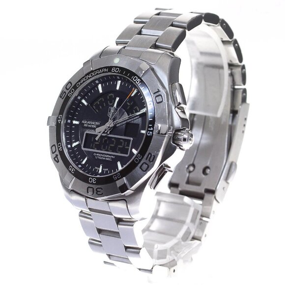 TAG HEUER Aqua Racer Chronometer CAF1010-0 black Dial Quartz Men's Watch_847240 - Picture 1 of 6
